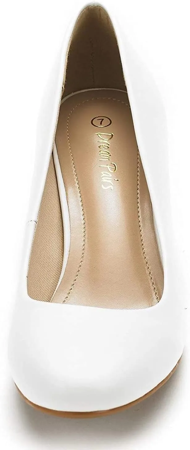 DREAM PAIRS Women's Dress Comfortable Low Heel Pump Shoes