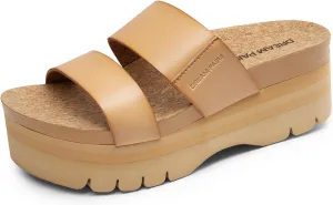 DREAM PAIRS Women's Platform Slides Sandals Comfortable Arch Support Footbed Two Strap Slip-on Fashion Beach Wedge Sandals