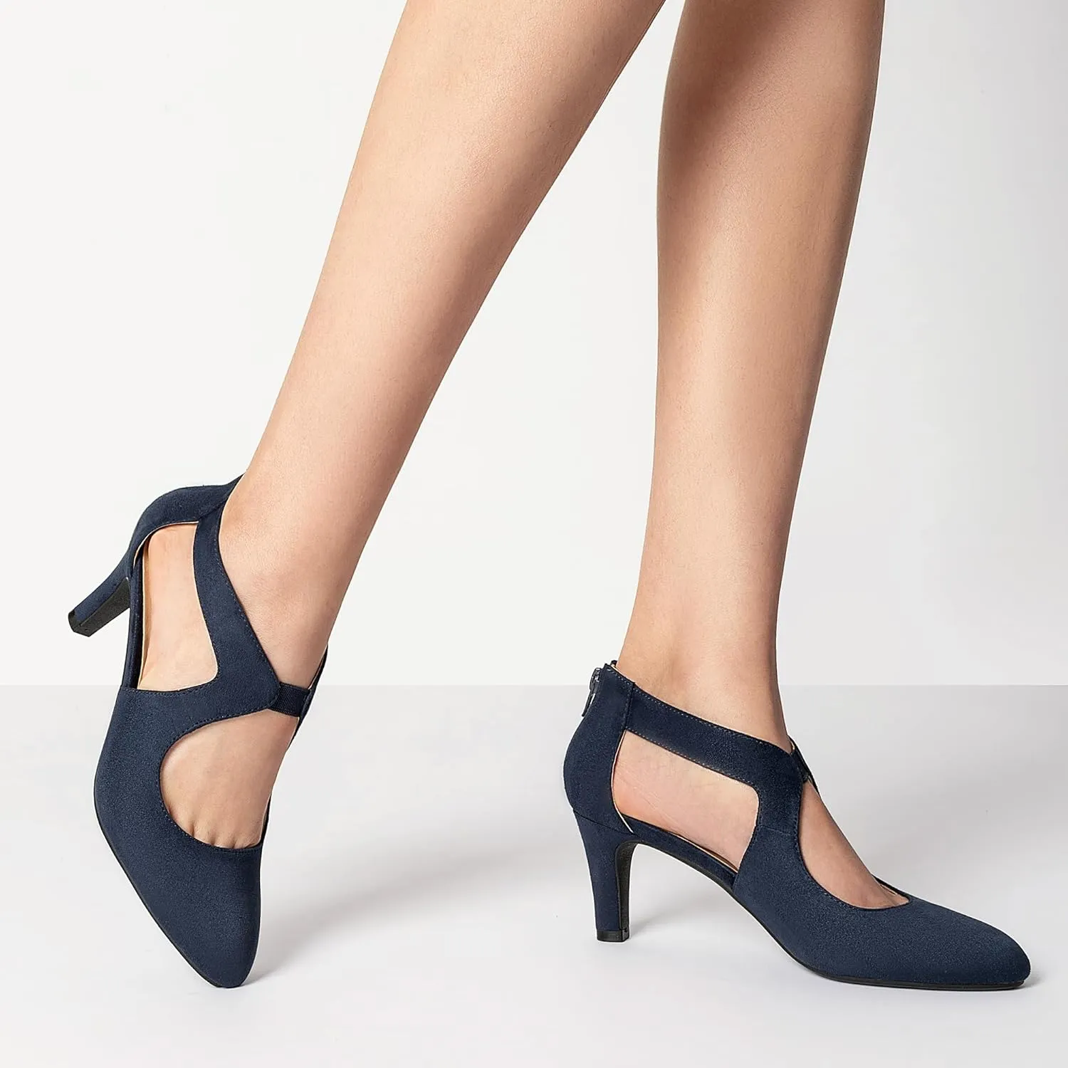 DREAM PAIRS Women's Pumps Closed Pointed Toe Kitten Heels Elegant Party Wedding Dress Shoes for Women