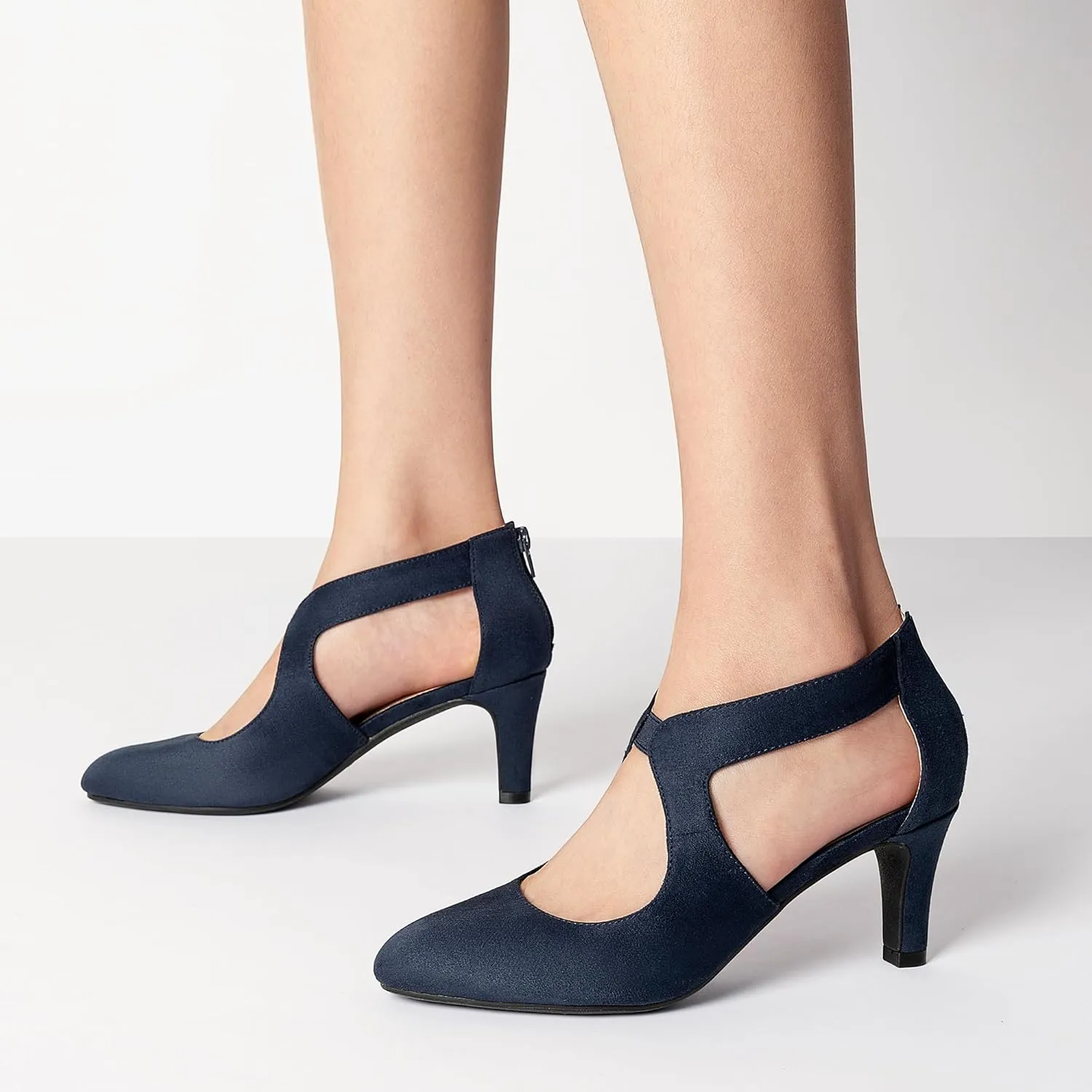 DREAM PAIRS Women's Pumps Closed Pointed Toe Kitten Heels Elegant Party Wedding Dress Shoes for Women