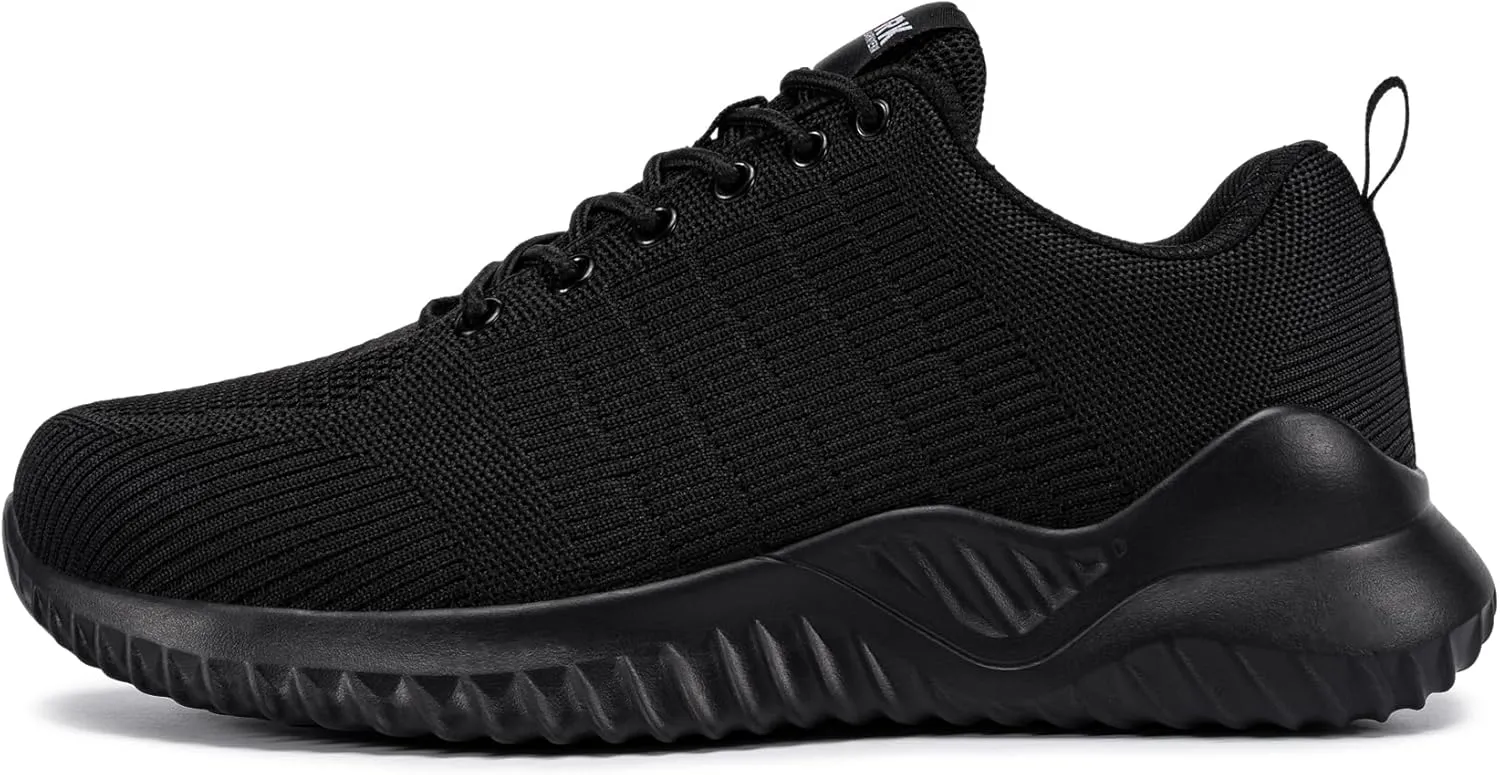 DYKHMILY Steel Toe Shoes for Men Lightweight Work Shoes Comfortable Safety Shoes Air Cushion Construction Shoes
