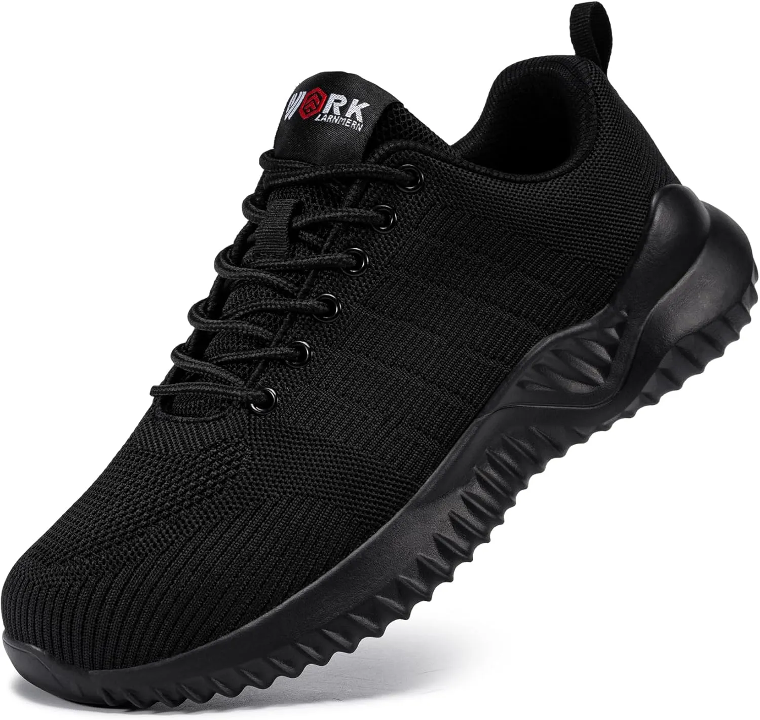 DYKHMILY Steel Toe Shoes for Men Lightweight Work Shoes Comfortable Safety Shoes Air Cushion Construction Shoes