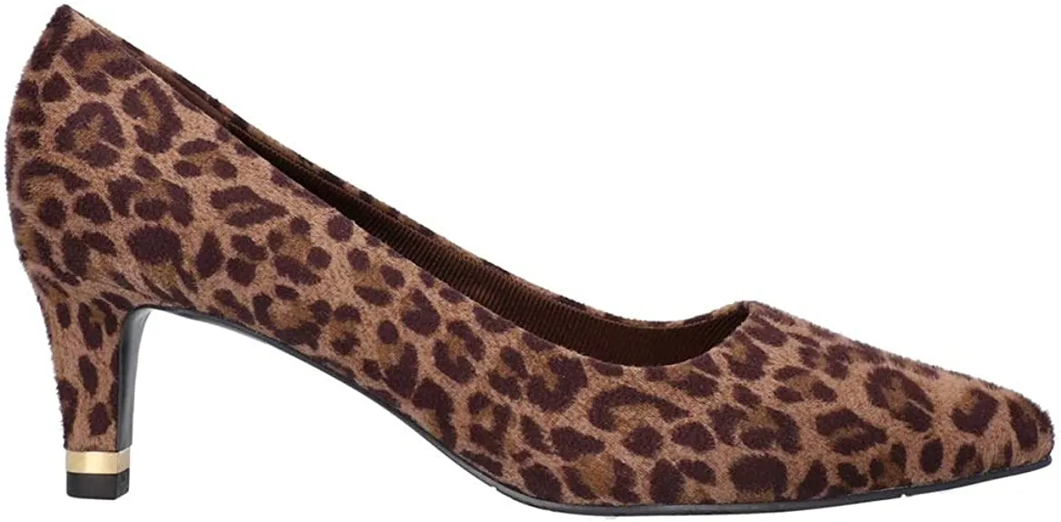 Easy Street Pointed Women's Pump 8.5 B(M) US Tan-Snake