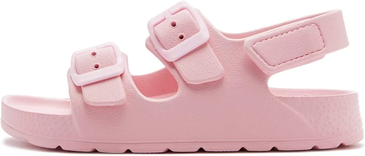 EasyStar Boys and Girls Lightweight Dual-Adjustable Sandal Buckles With Hook and Loop Heel Closure