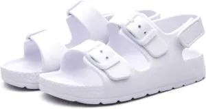 EasyStar Boys and Girls Lightweight Dual-Adjustable Sandal Buckles With Hook and Loop Heel Closure