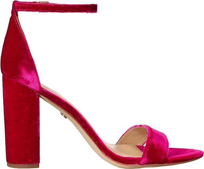 Edelman Toe Strap Sandals Sam Heeled Wide Yaro Round Block Open Raspberry Tailored selection Last-minute opportunity Ankle