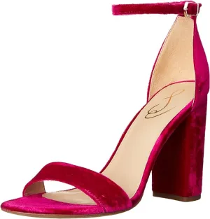 Edelman Toe Strap Sandals Sam Heeled Wide Yaro Round Block Open Raspberry Tailored selection Last-minute opportunity Ankle