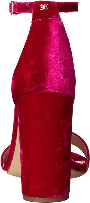 Edelman Toe Strap Sandals Sam Heeled Wide Yaro Round Block Open Raspberry Tailored selection Last-minute opportunity Ankle