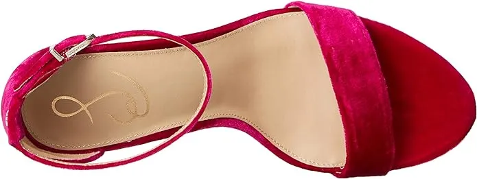 Edelman Toe Strap Sandals Sam Heeled Wide Yaro Round Block Open Raspberry Tailored selection Last-minute opportunity Ankle