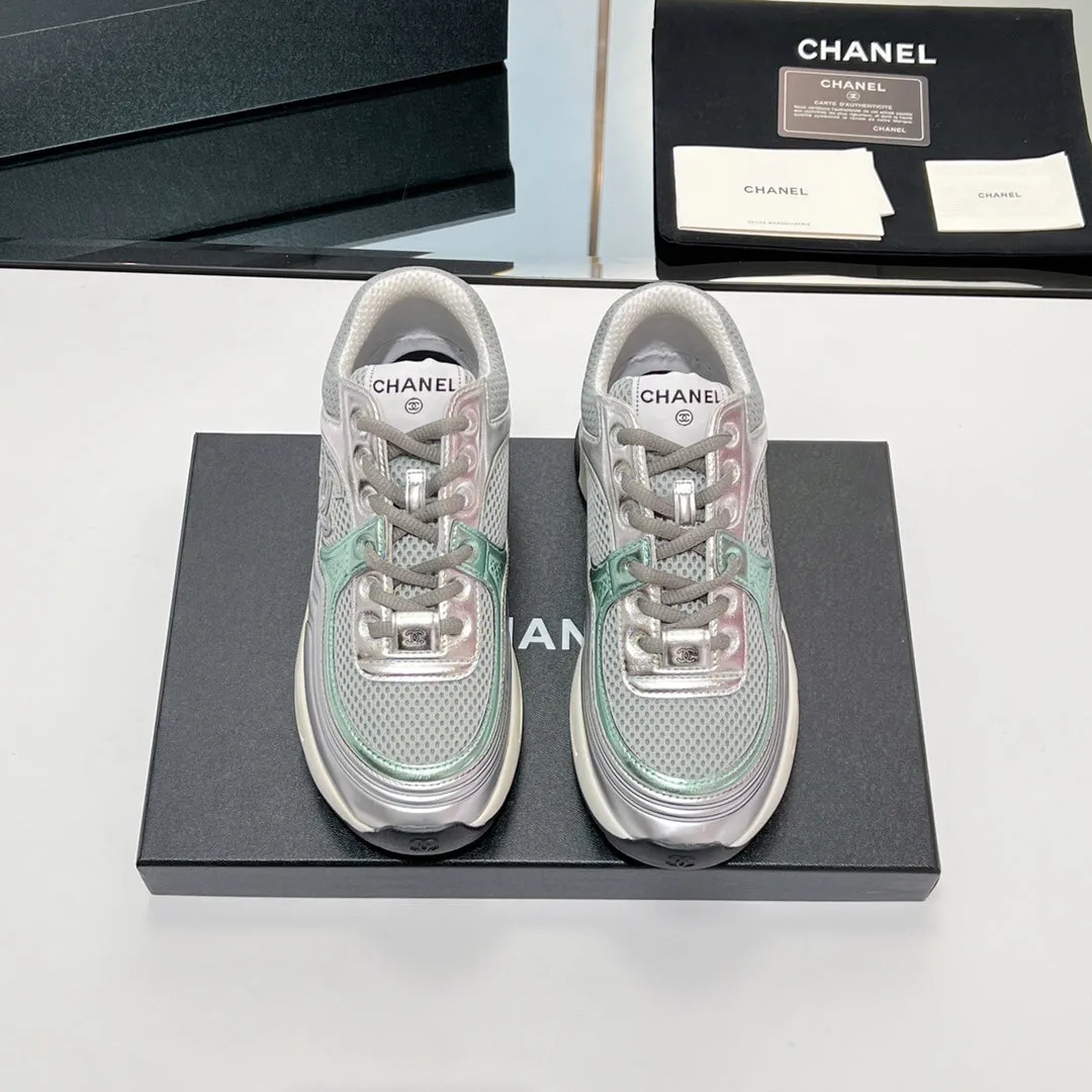 Fabric Ending soon 149789 In Sneaker Mesh Grey CHANEL Localized shipping