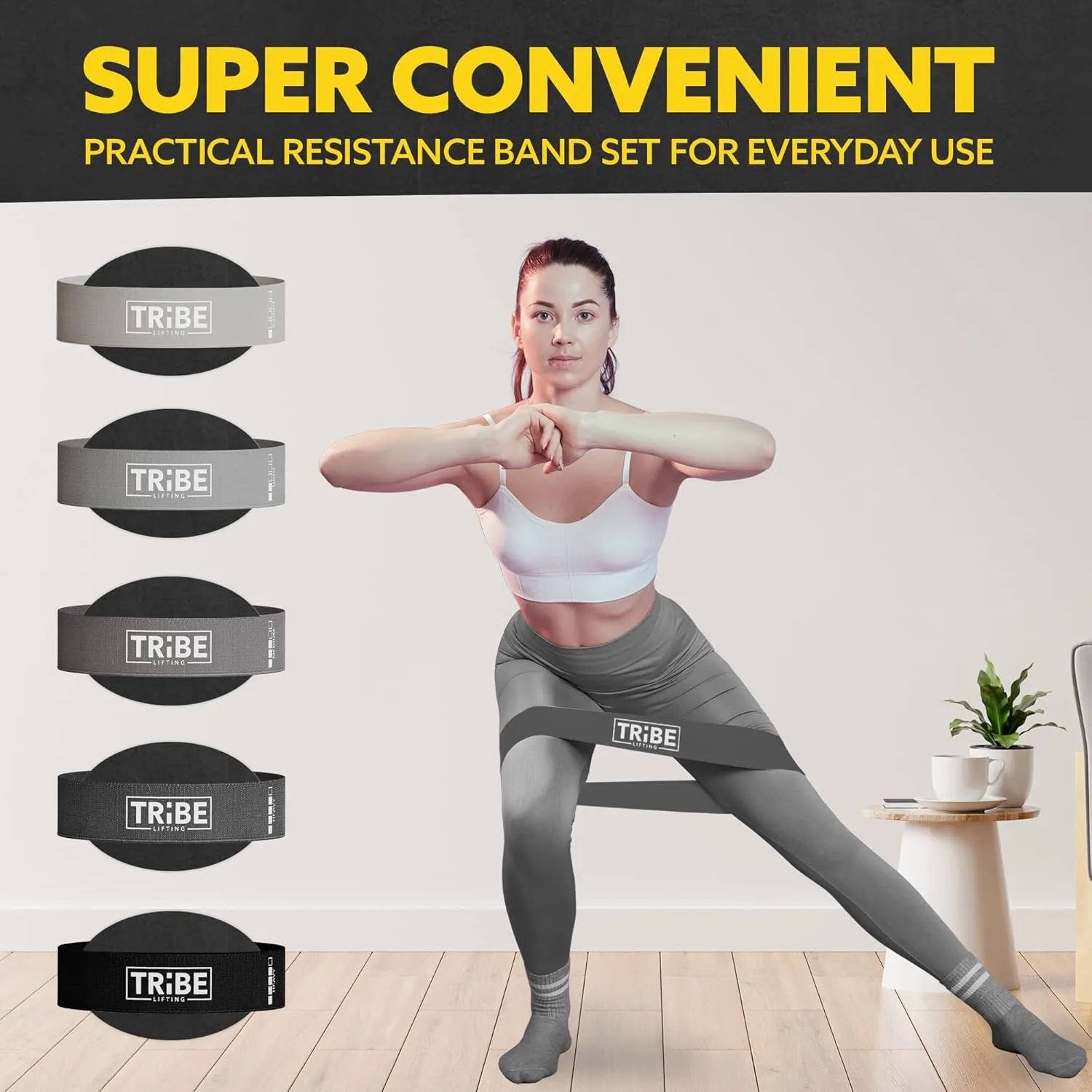 Fabric Resistance Bands for Working Out - Booty Bands for Women and Men - Exercise Bands Resistance Bands Set - Workout Bands Resistance Bands for Legs - Fitness Bands