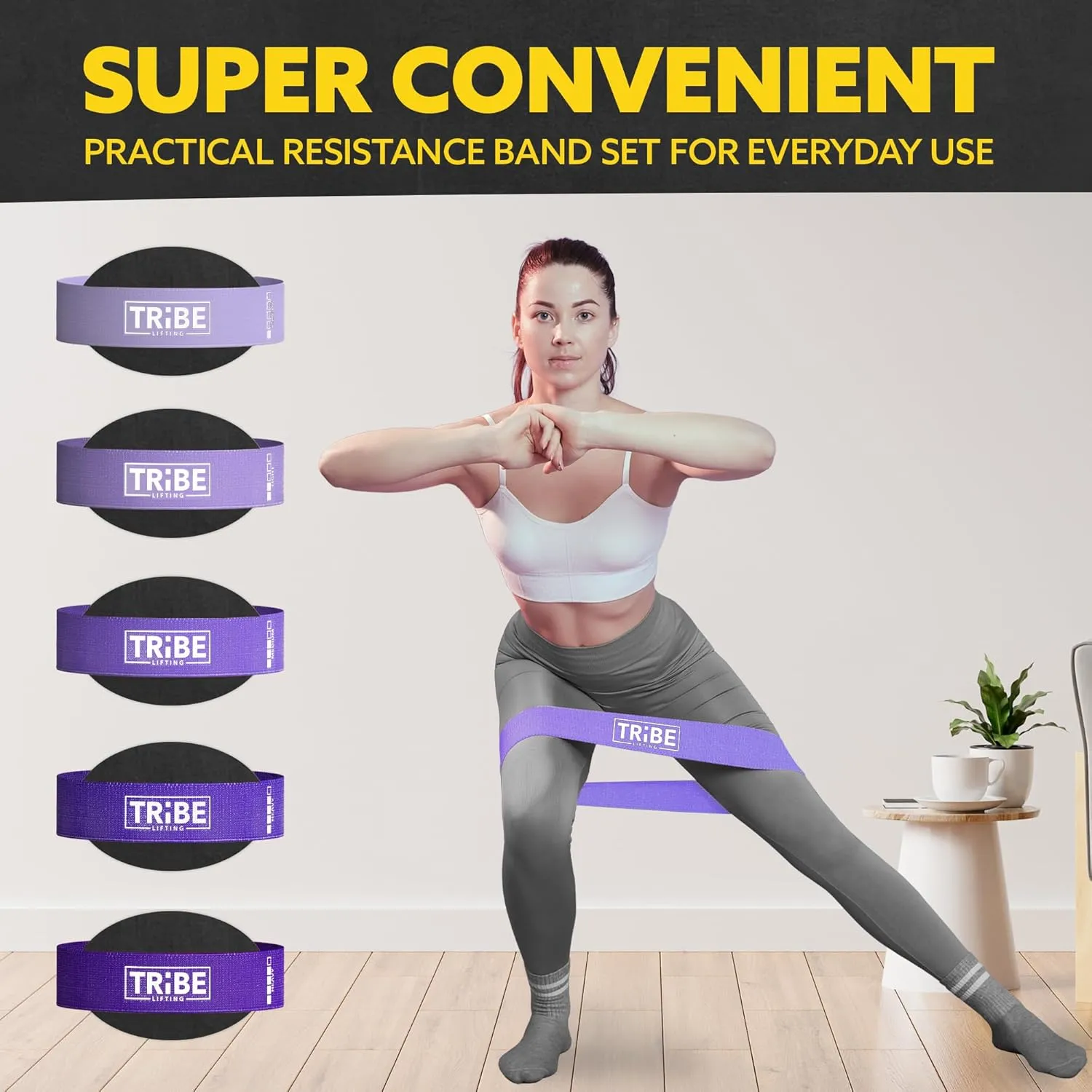 Fabric Resistance Bands for Working Out - Booty Bands for Women and Men - Exercise Bands Resistance Bands Set - Workout Bands Resistance Bands for Legs - Fitness Bands