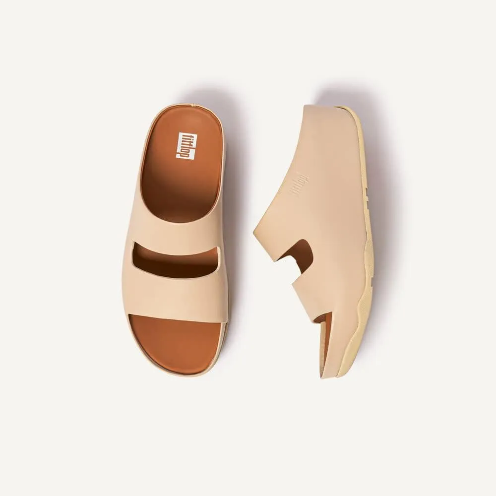 FitFlop Women's SHUV Two-BAR Leather Slides