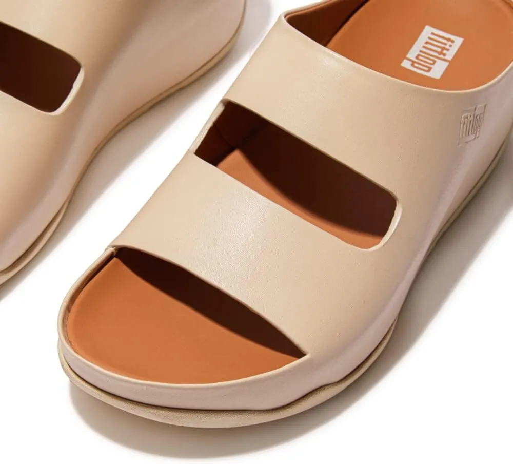 FitFlop Women's SHUV Two-BAR Leather Slides