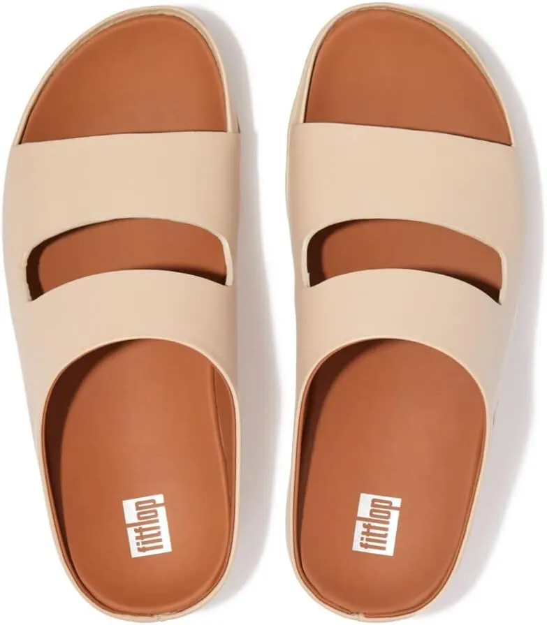 FitFlop Women's SHUV Two-BAR Leather Slides