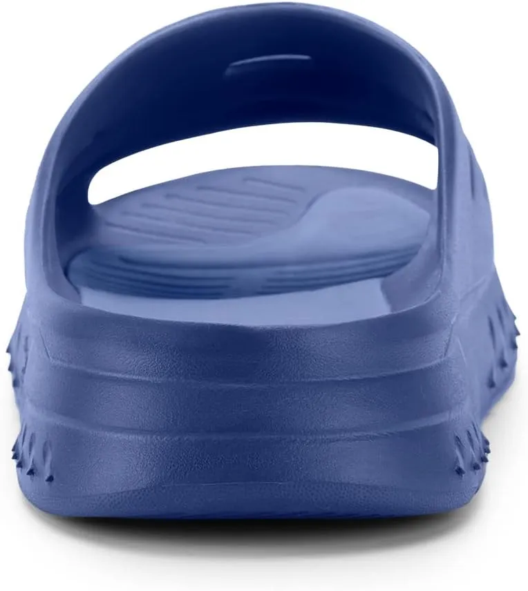 FitVille Men's Recovery Slide Sandals ArchMax Cushioned Athletic Sandals for All Day Comfort
