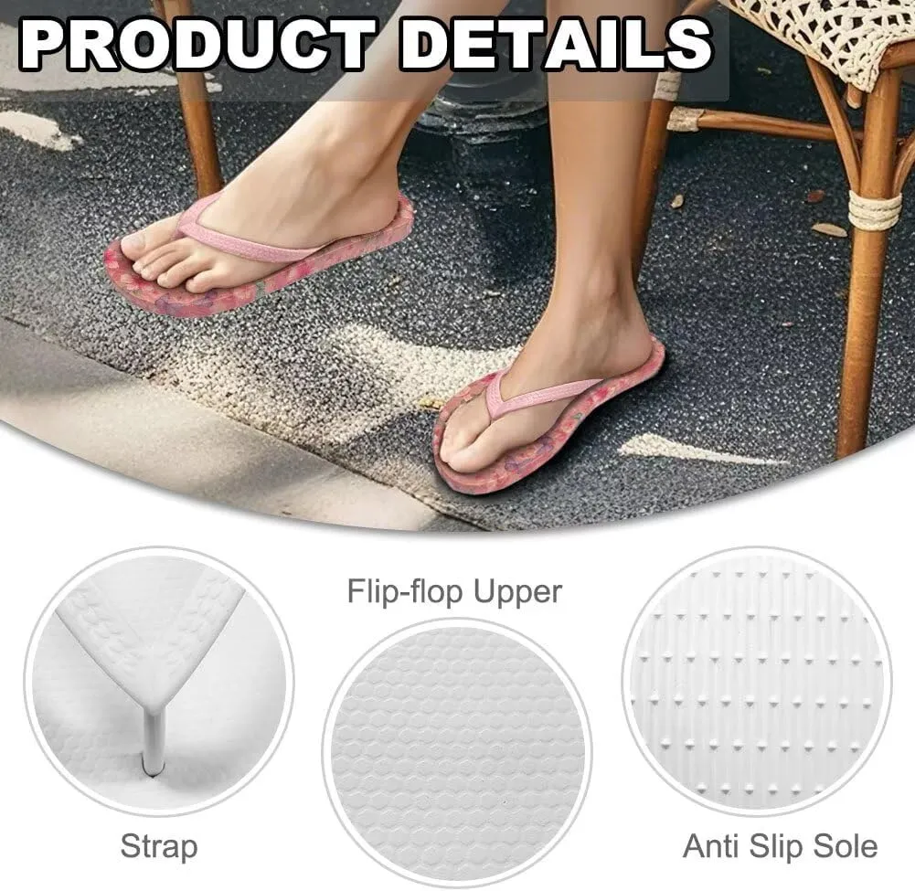 Flip Flops for Women Slip on Walking Thong Sandals Arch Support Beach Pool Slide Slippers