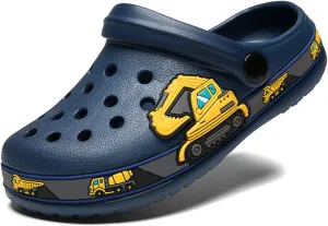 FolHaoth Little Kids Clogs Cute Cartoon Boys Girls Garden Clogs Toddlers Non-Slip Breathable Slides Sandals Children Lightweight Slip-on Beach Pool Shower Slippers