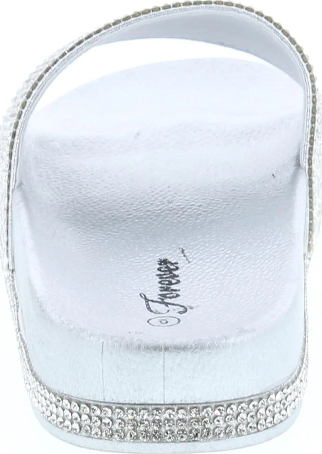 Forever Link Viste-07 Glitter Slide in PVC Molded Footbed Flatform Sandal Slippers