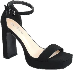 Forever Women Platform High Heel Open Toe Dress Sandal Over the Toe Strap