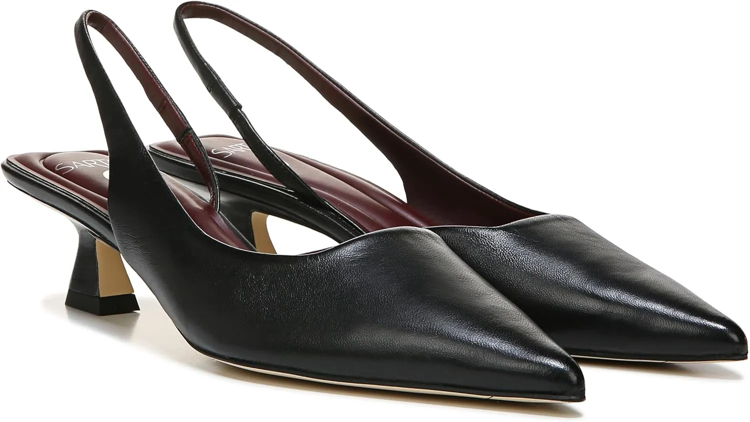 Franco Sarto Women's Devin Pointed Toe Kitten Heel Slingback Pump
