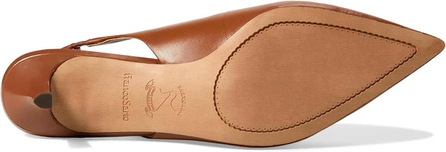 Franco Sarto Women's Khloe Pointed Toe Slingback Kitten Heel Pump