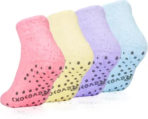 Fuzzy Grip Socks for Women Men,Thick Warm Slipper Cozy Fluffy Non Slip Ankle Hospital socks With Grips.