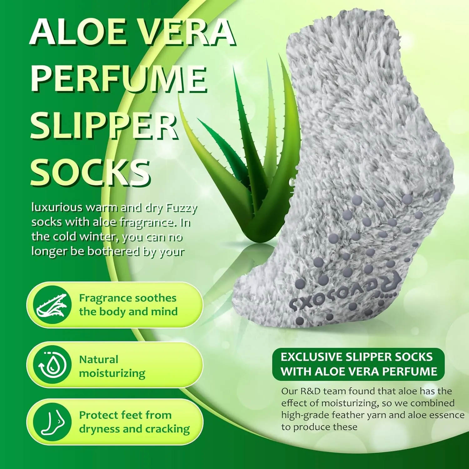 Fuzzy Grip Socks for Women Men,Thick Warm Slipper Cozy Fluffy Non Slip Ankle Hospital socks With Grips.