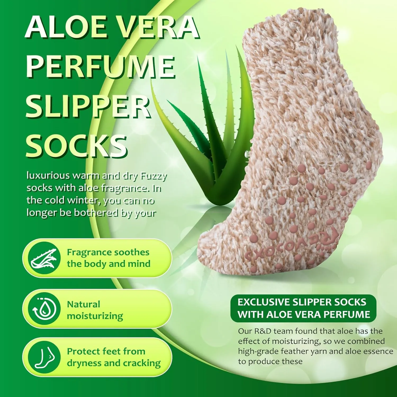 Fuzzy Grip Socks for Women Men,Thick Warm Slipper Cozy Fluffy Non Slip Ankle Hospital socks With Grips.