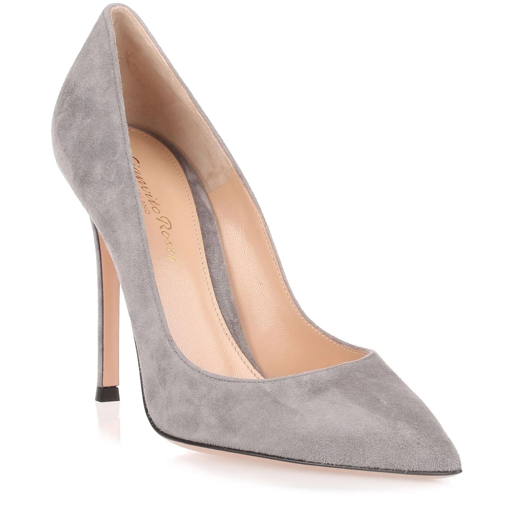 Gianvito grey suede pump