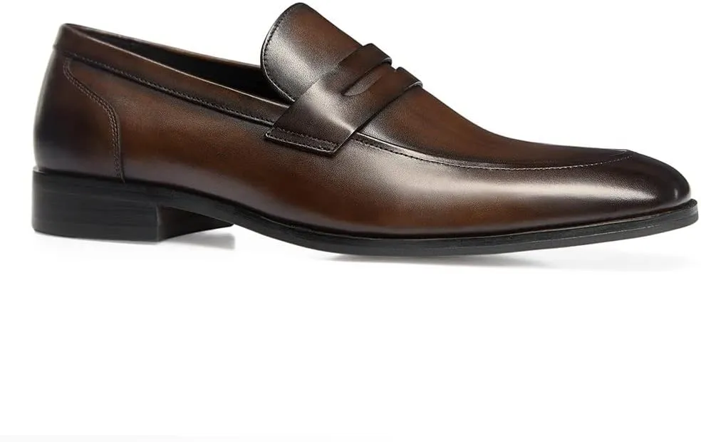 GIFENNSE Men's Dress Shoes Slip-On Loafers Formal Leather Shoes for Men