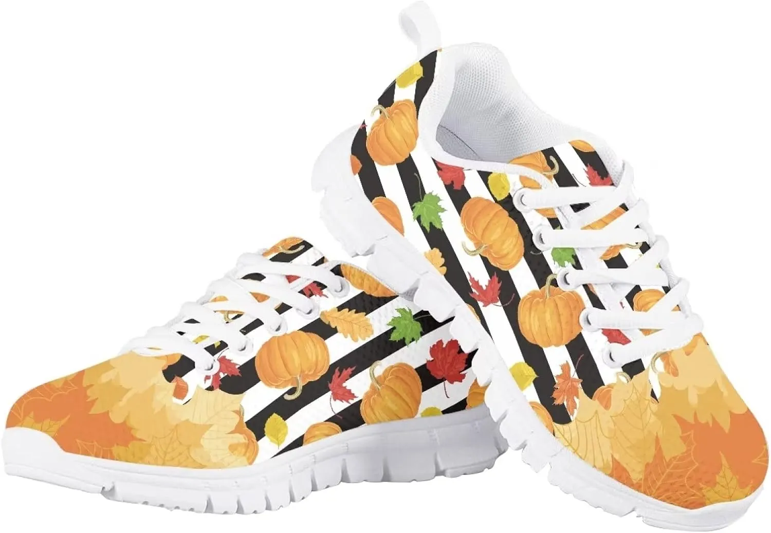 Girls Boys Cute Tennis Shoes Lightweight Soft Sport Sneakers Lace Up Lemon Butterfly Print Kids Running Shoes