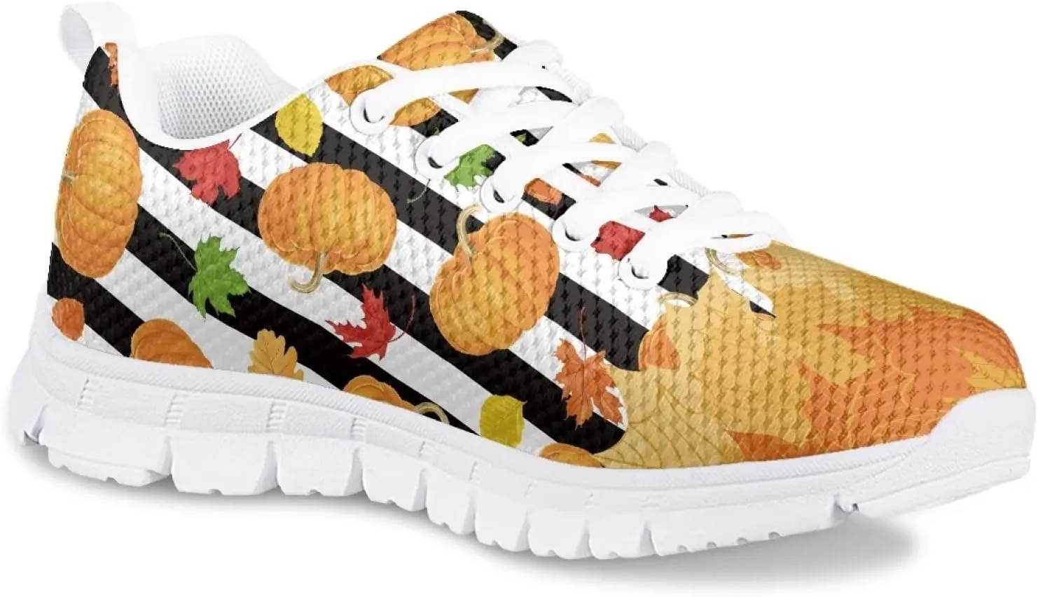 Girls Boys Cute Tennis Shoes Lightweight Soft Sport Sneakers Lace Up Lemon Butterfly Print Kids Running Shoes