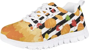 Girls Boys Cute Tennis Shoes Lightweight Soft Sport Sneakers Lace Up Lemon Butterfly Print Kids Running Shoes