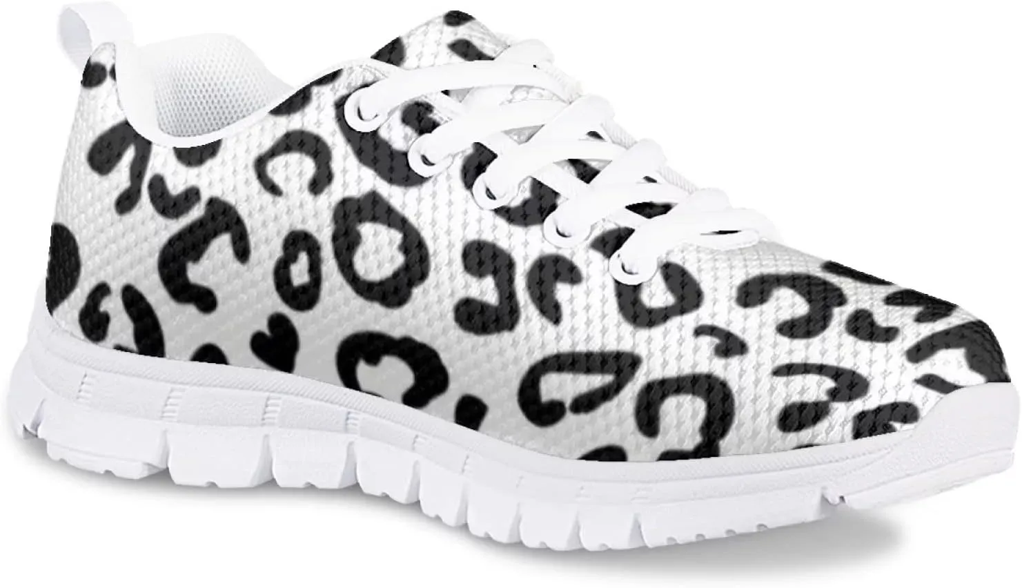 Girls Cute Tennis Shoes Cow Sunflower Leopard Print Casual Kids Sneakrs Lightweight Lace Up Soft School Athletic Running Shoes