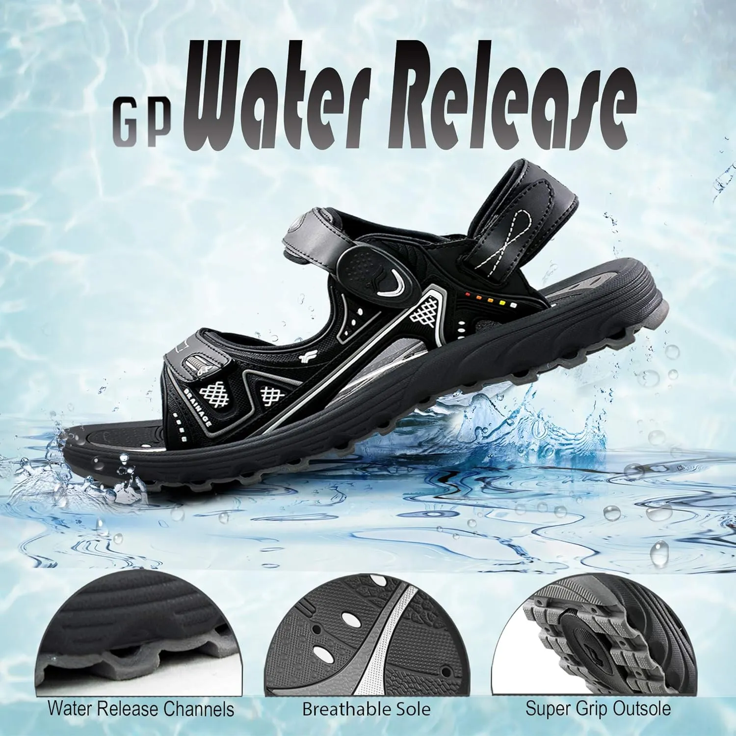 Gold Pigeon Shoes WATER RELEASE Unisex Sandals Easy SNAP LOCK Closure
