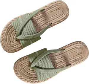 GORGLITTER Women's Open Toe Thong Dressy Sandals Summer Beach Flip Flops Trendy 2025 Slide Sandals