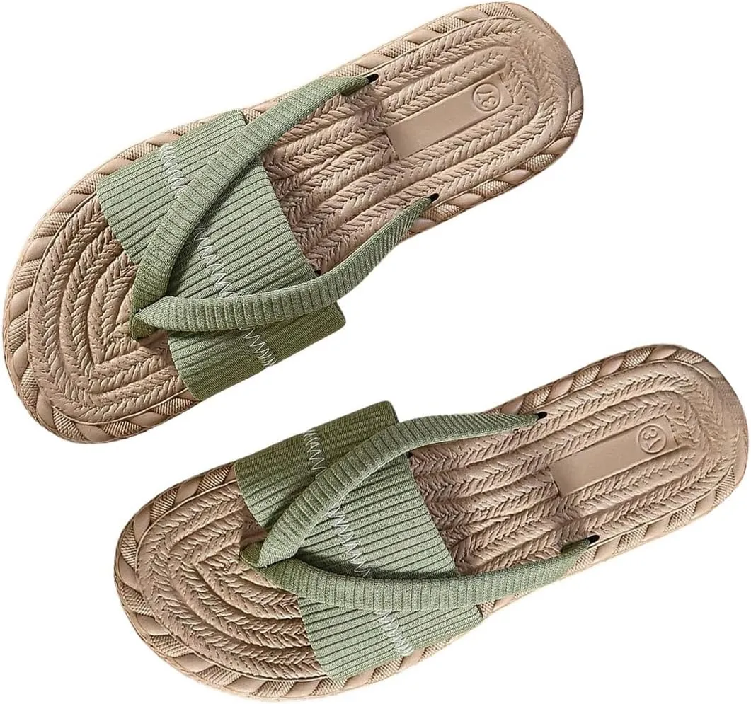 GORGLITTER Women's Open Toe Thong Dressy Sandals Summer Beach Flip Flops Trendy 2025 Slide Sandals