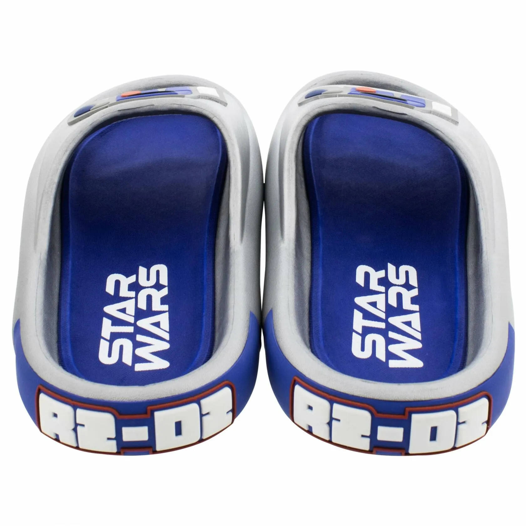 Ground Up Star Wars R2-D2 Metallic Men's Cloud Comfort Slide Sandals (Silver, US
