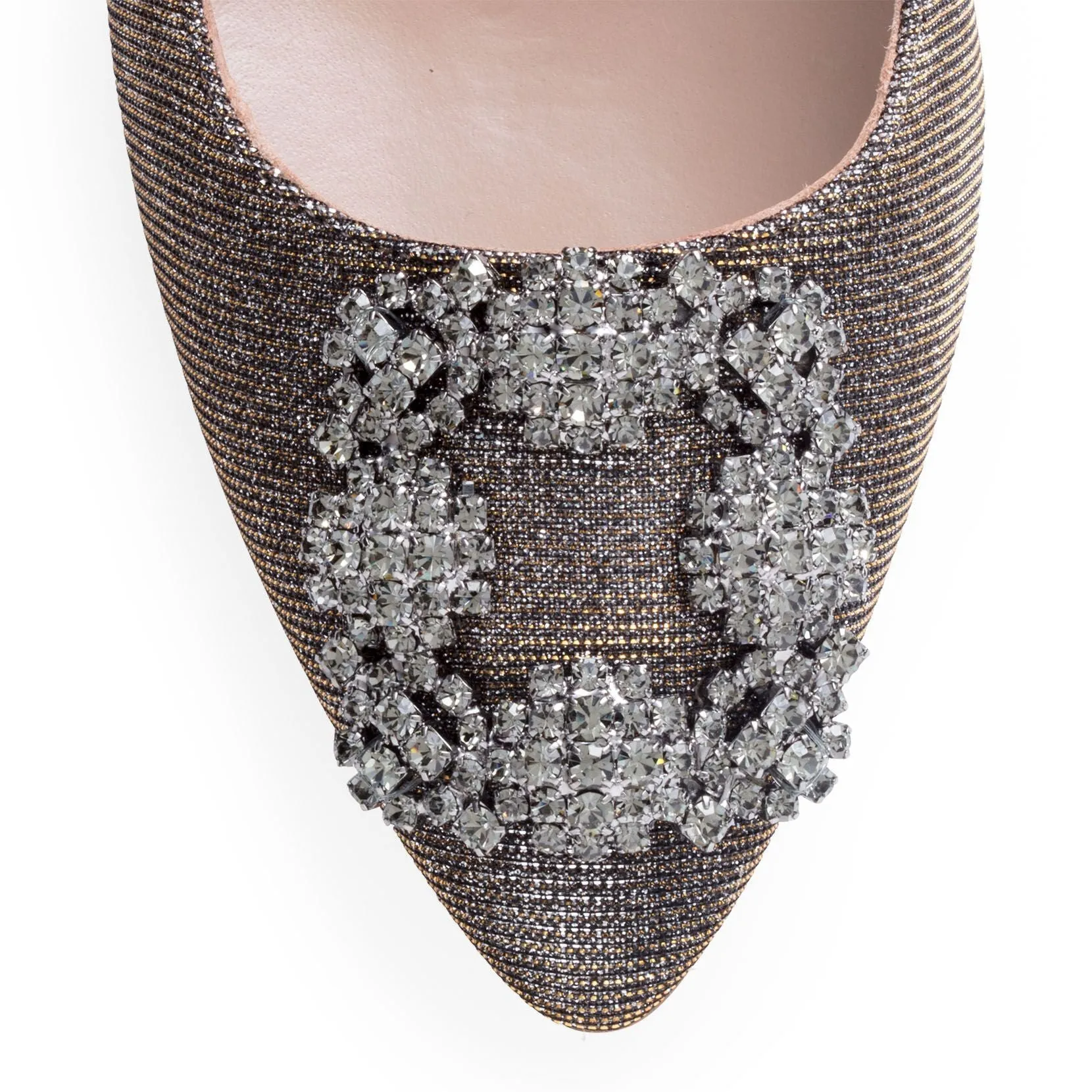 Hangisi 70 Notturno gold glitter pumps