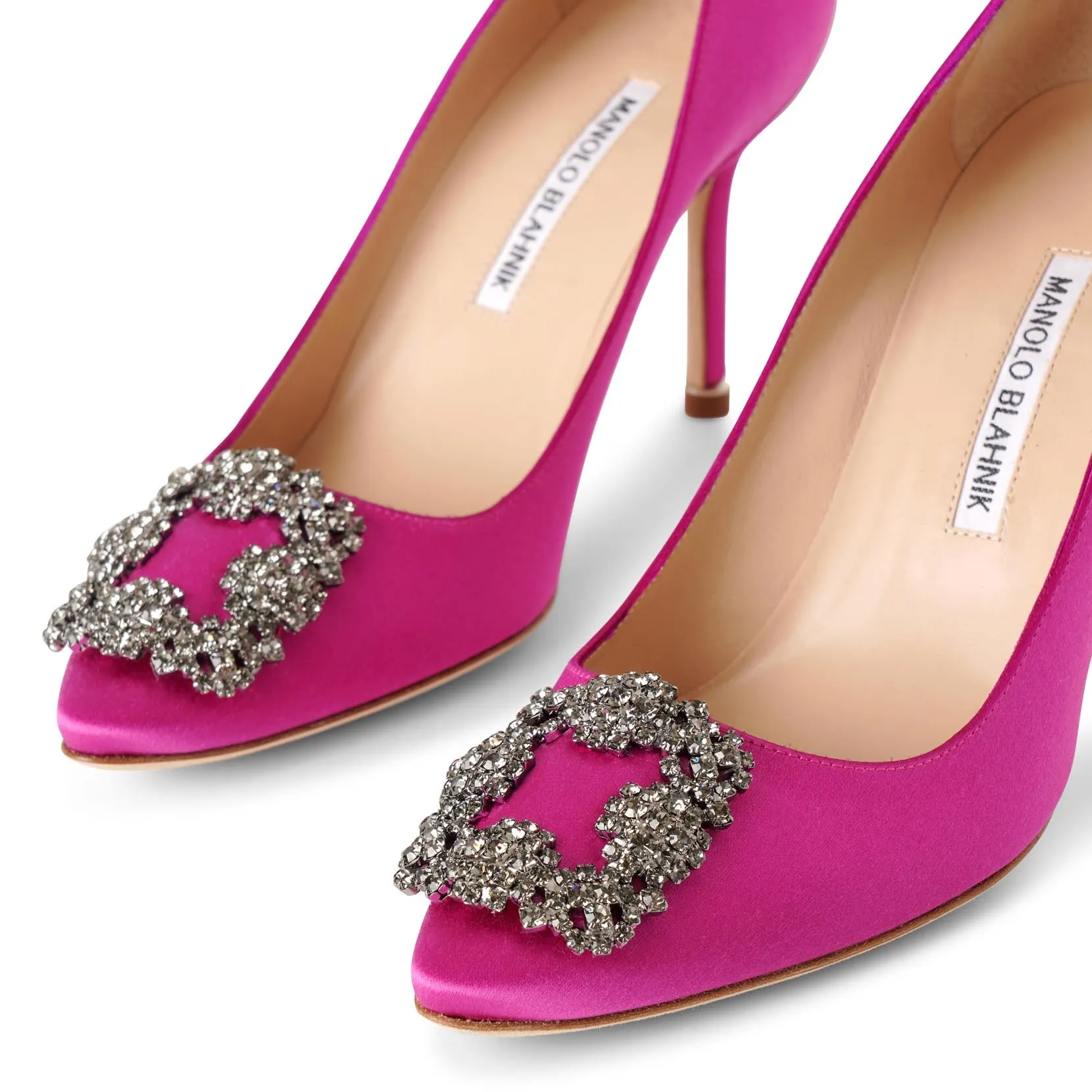Hangisi 90 pink satin pumps