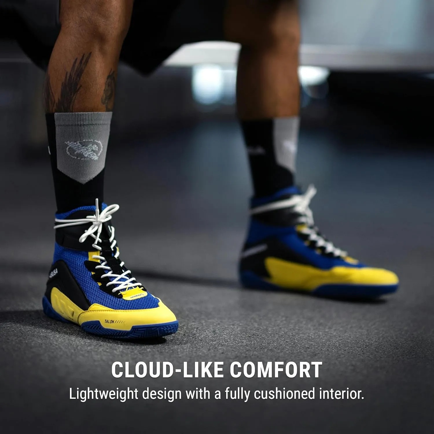 Hayabusa Talon Boxing Shoes for Men and Women Lace Up Lightweight Mid High Top