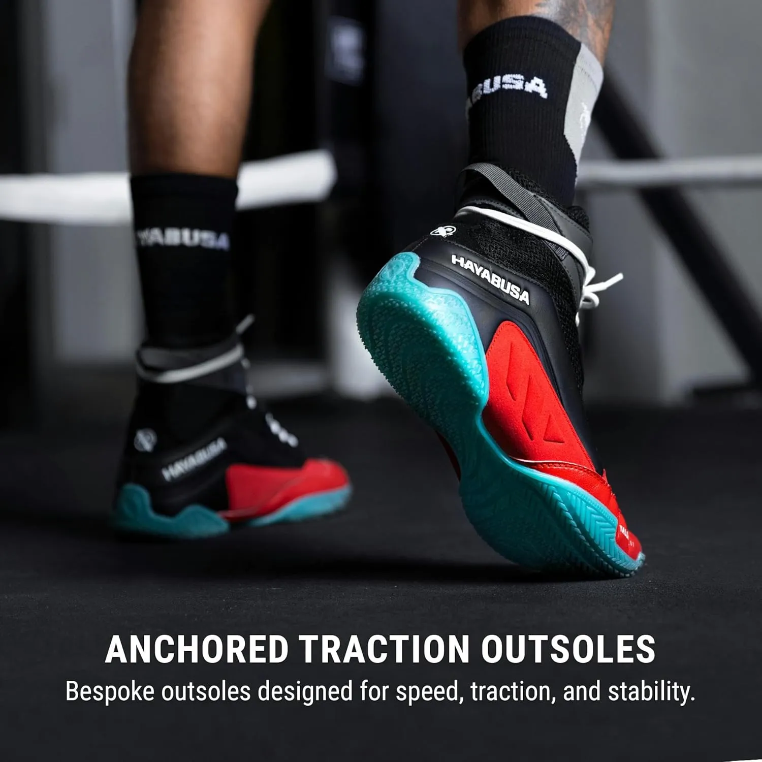 Hayabusa Talon Boxing Shoes for Men and Women Lace Up Lightweight Mid High Top