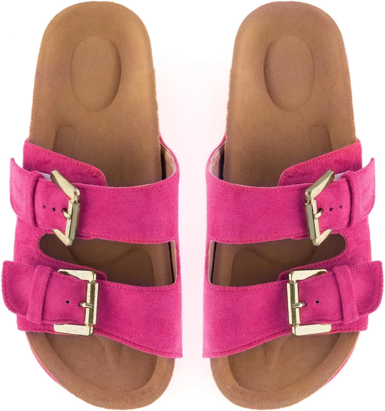 heelchic Platform Sandals Women, Chunky Platform Wedges with Arch Support, Big Buckle Casual Open Toe Slide Sandals