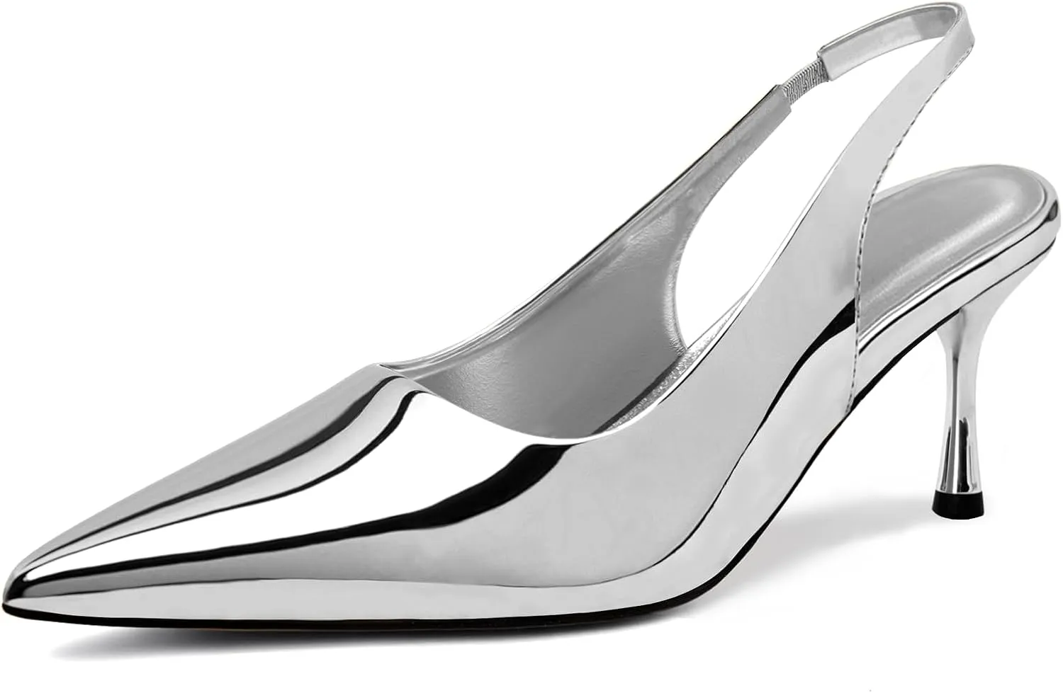 heelchic Women's Kitten Heel, Closed Pointed Toe Low Heel, Comfortable Pumps Shoes for Women Dress Shoes