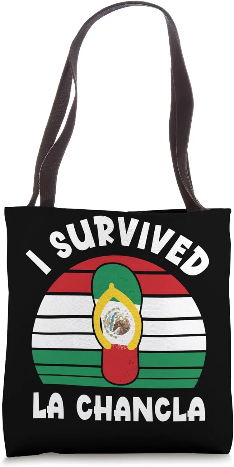 I Survived La Chancla Mexican Cinco De Mayo Mexico Hispanic Tote Bag