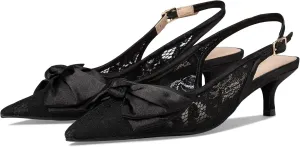 Jack Rogers Women's Debra Slingback Kitten Heel-Lace/Satin Pump