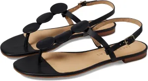 Jack Rogers Worth Flat Sandal for Women - Leather Upper, Adjustable Ankle Strap with Buckle Closure