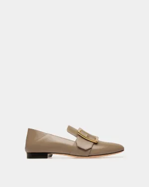 Janelle Leather Loafers In Taupe