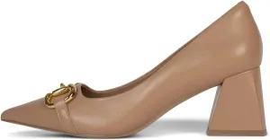 Jeffrey Campbell Happy-Hour Natural Gold Fashion Pointed Toe Slip On Pump Shoes